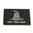 thumbnail image 1 of Gadsden Flag Black Embroidered Hook & Loop Patch Applique Biker Emblem Tactical, 1 of 2