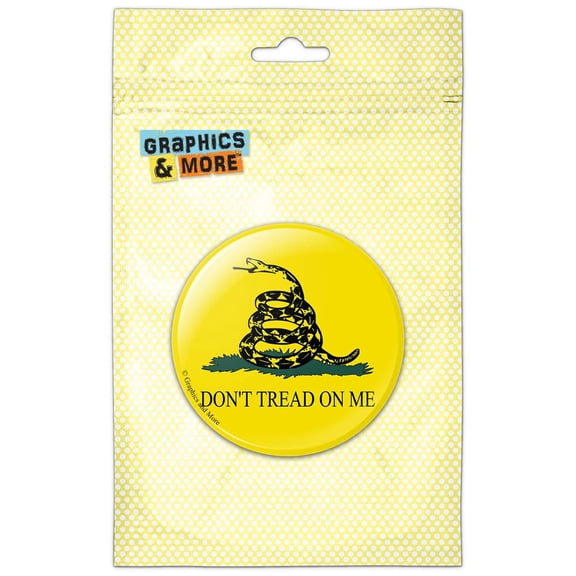 Gadsden Flag Don't Tread On Me Pinback Button Pin Badge