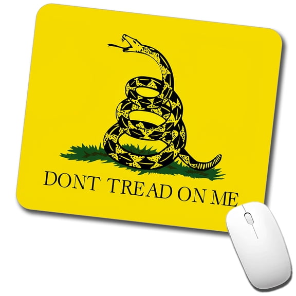 Gadsden Flag Don't Tread On Me Rattlesnake Mouse Pad Low Profile Gaming Mat