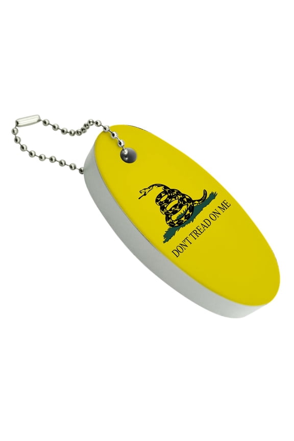 Gadsden Flag Don't Tread on Me Tea Party Floating Foam Keychain Fishing Boat Buoy Key Float