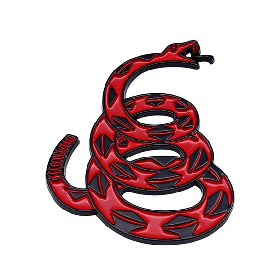 Gadsden Inspired Badge 3D Snake Car Sticker Strong Metal Automotive Decal Decorative Decal for Truck Motorcycles Auto