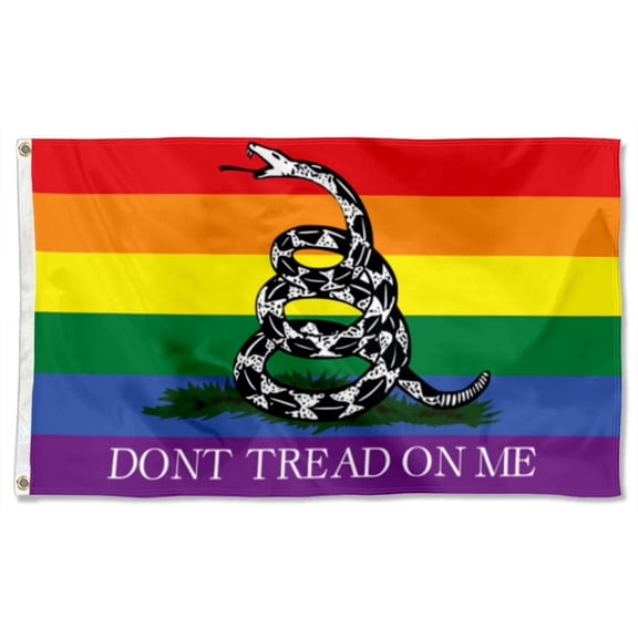 Gadsden Pride Flags Polyester 3x5 FT banner