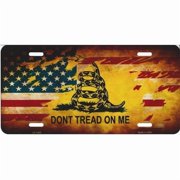 Gadsden / U.S. Flag Dont Tread License Plate