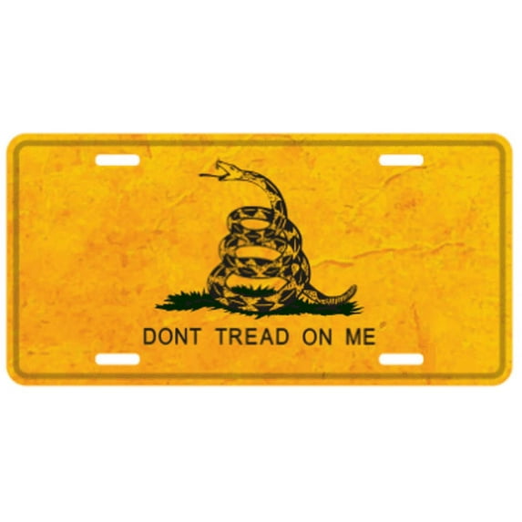 Gadsden Vintage Embossed License Plate