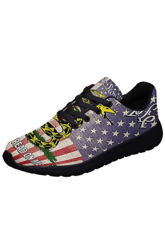 Gadsden We The People Don't Tread On Me Shoes Sneakers Black Size 8