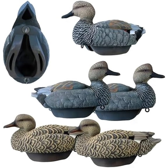 Gadwall Duck Decoys by Heyday  Ultra-Light 100% HydroFoam | Durable, Realistic Design | 6 Pack of Duck Hunting Decoys$$Other