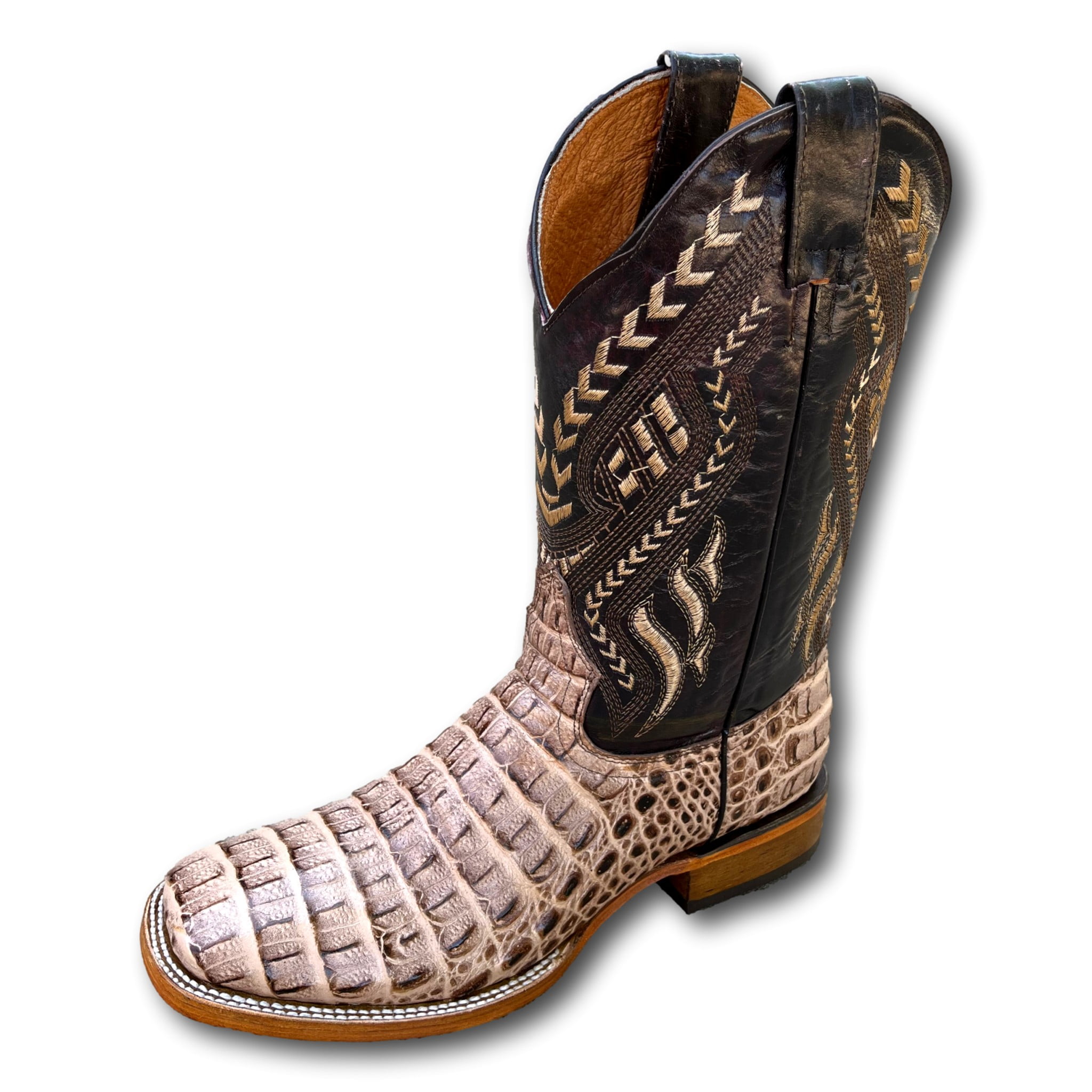 GadwallAR Men's Exotic Pattern Western Cowboy SlipOn Square Toe Boots