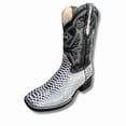 thumbnail image 1 of GadwallAR Men's Alex Exotic Western Cowboy Boots-Squre Toe Pull On Leather Salt & Pepper 11 Medium, 1 of 6