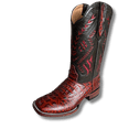 thumbnail image 1 of GadwallAR Men's Exotic Pattern Western Cowboy Square Toe Boots in Leather-Alex Series Pull-on in Caiman & Python Styling bota de vaquero para hombre Tall Neck Wine 12.5 Medium, 1 of 5