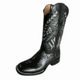 thumbnail image 1 of GadwallAR Men's Alex Exotic Western Cowboy Boots-Squre Toe Pull On Leather Neck Black 12.5 Medium, 1 of 6