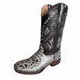 thumbnail image 1 of GadwallAR Men's Alex Exotic Western Cowboy Boots-Squre Toe Pull On Leather Neck Grey 12 Medium, 1 of 6