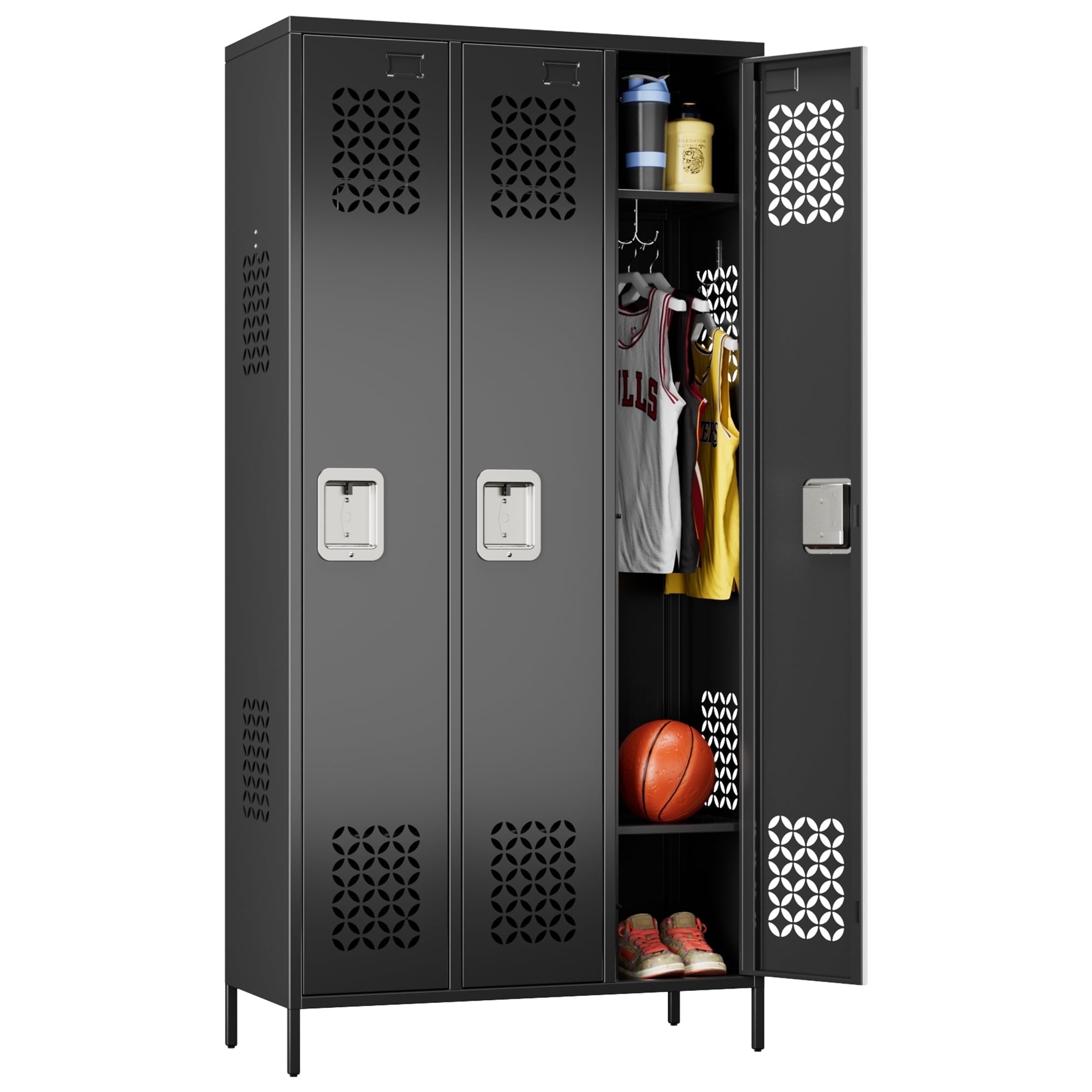 Gaeanet Upgrade 3 Doors Metal Lockers for School Office Gym Bedroom ...