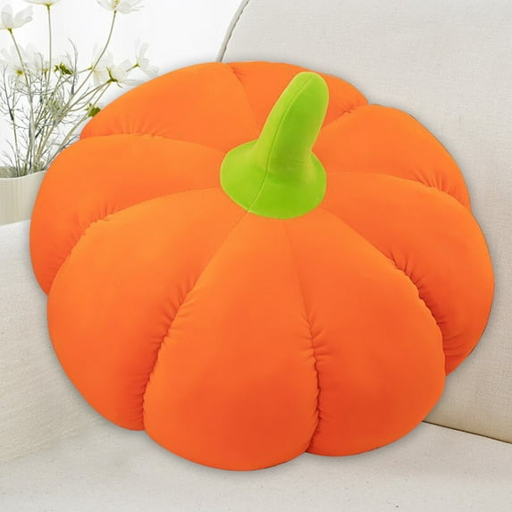 Gaecuw Autumn Decorations, Pumpkin Plush Pillow Round Pillows, Decorative Pumpkins Halloween Pillows for Couch for Couch Ultra Soft Pumpkin Pillow Cushion(Orange, 95%Polyester,5%Spandex)