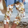 thumbnail image 1 of Gaecuw Capris for Women Plus Size Capri Leggings Plus Size Slim Fit Scrunch Long Pants Lounge Trousers Sweatpants Casual Seamless Yoga Pants Summer Calf Length Workout Pants Butt Lifting Floral Pants, 1 of 5