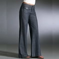 thumbnail image 1 of Gaecuw Cargo Pants Women Baggy Y2k Palazzo Pants Plus Size Relaxed Fit Long Pants Lounge Trousers Sweatpants Loose Baggy Yoga Pants Mid Waisted Summer Workout Pants with Pockets Straight Leg Solid, 1 of 9