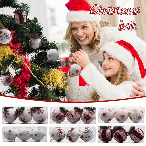 Gaecuw Christma Decor, Plastic Christmas Ornaments Balls, Christmas Ornaments 2024, Neutral Christmas Ornaments Plastic Bubbles Decorations for Holiday Party Decor(Multicolor, Foam)