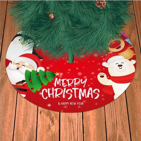Gaecuw Christma Decoration, Christmas Tree Skirt Ornament 39 inch Diameter Christmas Tree Bottom Decoration, Party Decorations for Holiday Party Decor(Red, Flannel)