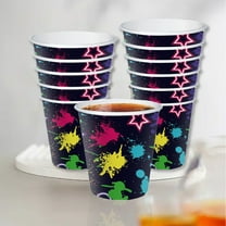 Gaecuw Halloween Indoor Decor, 16 Cups Mini Mouthwash Cup Disposable Bathroom Cup Small Paper Cup Drinking Cup Home Office Travel Picnic Party Supplies Cup for Halloween Decoration