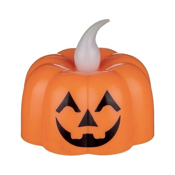 Gaecuw Halloween Indoor Decor, Halloween Pumpkins Light Flickering LED Light Flameless Candle Special Party Home, Decoracion Halloween for Halloween Decoration(Orange, Plastic)