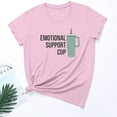 thumbnail image 1 of Gaecuw Ladies Tops and Blouses Tops Blouses Short Sleeve T Shirts Regular Fit Pullover Tees T-Shirts Emotional Support Cup Graphic Print Tops Crew Neck Blouses Casual T Shirts Summer Tees Tops, 1 of 7