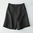 thumbnail image 1 of Gaecuw Linen Pants for Women Casual Summer Regular Fit Lounge Trousers Pull On Pants Sweatpants Casual Loose Baggy Workout Shorts High Waisted Linen Summer Short Length Shorts Solid Running Shorts, 1 of 6