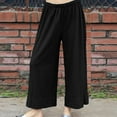 thumbnail image 1 of Gaecuw Linen Pants Women Summer Palazzo Pants Plus Size Relaxed Fit Long Pants Lounge Trousers Sweatpants Loose Baggy Pants Mid Waisted Linen Summer Ankle Length Workout Pants Solid Athletic Pants, 1 of 6