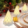 thumbnail image 1 of Gaecuw Luminous LED Christmas Tree, 3D Desktop Night Lamp with Warm Glowing Effect, creates a Cozy Atmosphere for Bedside and Tabletop, 3.15x2.20 Inch, Great for Christmas Decoration, White, 1 of 9