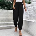 thumbnail image 1 of Gaecuw Palazzo Pants for Women Casual Plus Size Regular Fit Long Pants Lounge Trousers Sweatpants Casual Loose Baggy Yoga Pants High Waisted Summer Workout Pants with Pockets Straight Leg Solid, 1 of 9