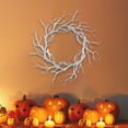 thumbnail image 1 of Gaecuw With Pumpkin Rose Ribbon Bat , Black Decoration Halloween Wreath For Front Door Artificial Halloween Front Door Wreath For Indoor Outdoor Home Party Wreath, Black Twig Branch Wreath, 1 of 6