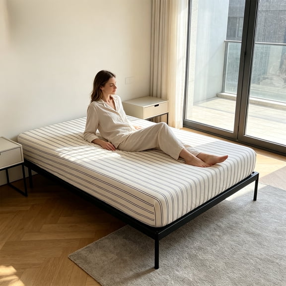 Gaecuw Soft Washed Cotton Fitted Sheet, Breathable Bed Protector, Elastic All Around Wrap, Washable and Wrinkle Free Cotton Blend, for Twin Bed and Dorm, White