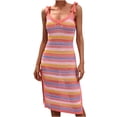thumbnail image 1 of Gaecuw Swimsuit Women Cover up Dress V Neck Sundresses Sleeveless Ankle Length Long Dresses Shift Vacation Dresses Hollow Acrylic Casual Cute Dresses Going Out Dresses Day Dresses Beach Dresses, 1 of 9