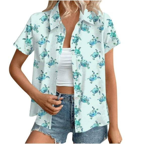 Gaecuw V Neck T Shirts for Women Loose Fit Tops Blouses Short Sleeve T Shirts Regular Fit Pullover Tees T-Shirts Floral Print Tops Blouses Casual T Shirts Lace Trim Pullover Tops Summer Tees Tops