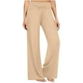 thumbnail image 1 of Gaecuw Wide Legged Pants for Women Plus Size Regular Fit Long Pants Pull On Lounge Trousers Sweatpants Casual Loose Baggy Yoga Pants Mid Waisted Summer Ankle Length Workout Pants Solid Athletic Pants, 1 of 5