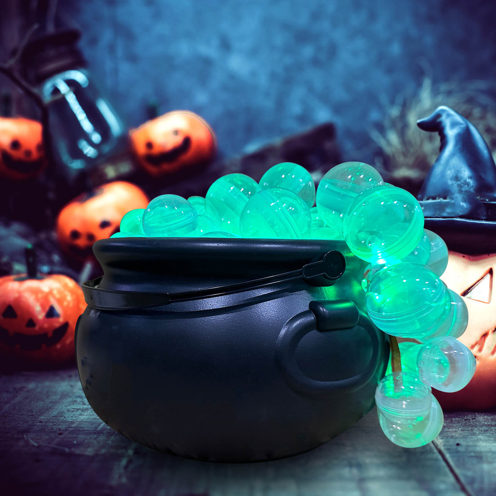 Gaecuw Witch Jar Bubble Pot Set Halloween Cauldrons Cauldron Halloween Decor Halloween Cauldron Clearance for Home Kitchen Room Party Table(As Show, Plastic)