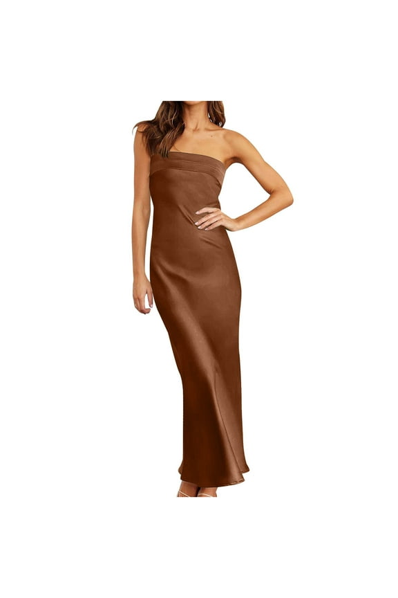 Womens Cocktail Dress Off Shoulder Neck Sleeveless Bodycon Dresses Ankle Length Long Dresses Formal Dresses Party Dress Prom Dresses Champagne Bridesmaid Elegant Solid Wedding Guest Dresses