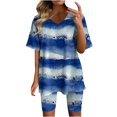 thumbnail image 1 of Gaecuw Womens Short Sets Womens Sets 2 Piece Outfits Comfy Sleeveless Tank Tops Short Length Wide Leg Shorts Crew Neck Waist Fashion Suits Summer Sets Suit Set Womens 2 Piece Sets Multicolor XL, 1 of 3