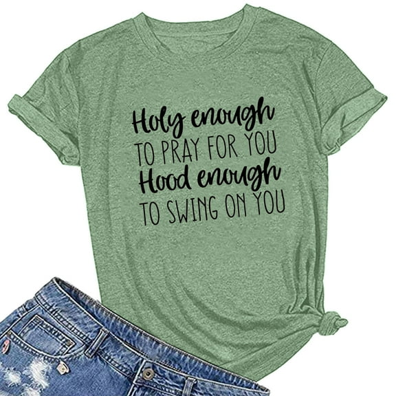 Gaecuw Womens Summer Tops Tops Blouses Short Sleeve T Shirts Regular Fit Pullover Tees T-Shirts Graphic Print Tops Crew Neck Blouses Casual T Shirts Durable Soft Lightweight Breathable Tees Tops