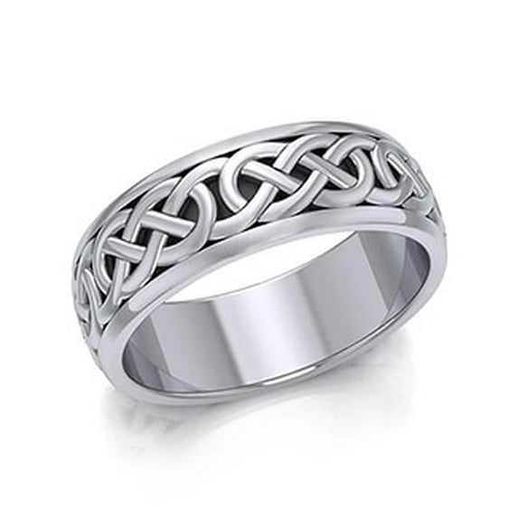 GaelSong 925 Sterling Silver Spinner Ring Eternal Love Knot Design Present Jewelry for Women and Men Size 4-15