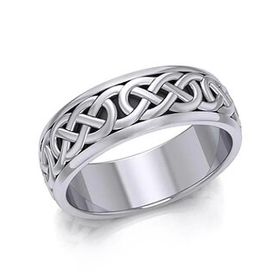 GaelSong 925 Sterling Silver Spinner Ring Eternal Love Knot Design Present Jewelry for Women and Men Size 4-15