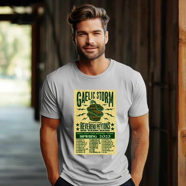 Gaelic Storm Roll Out The Barrel Tour Spring 2025 Poster Shirt Up To
