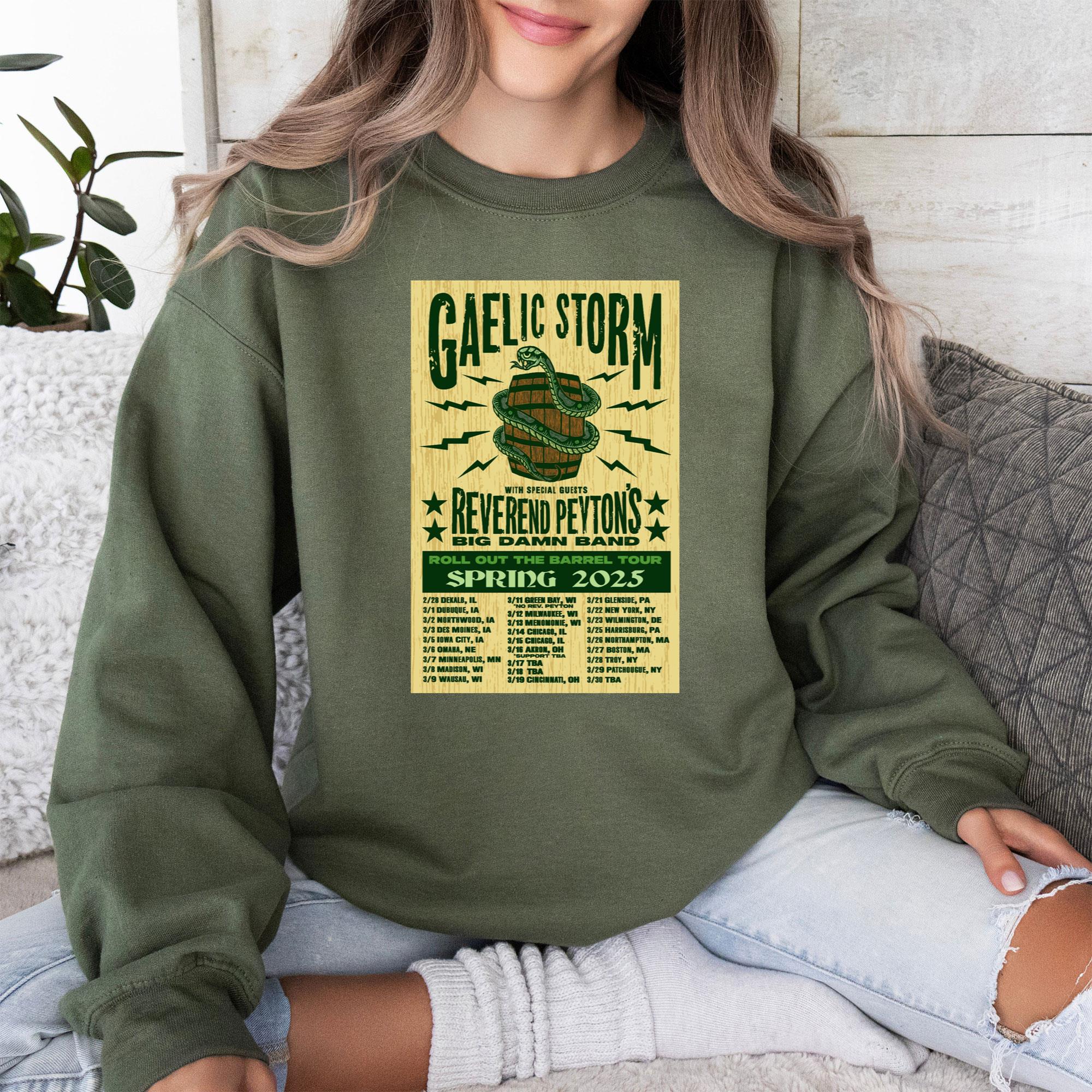 Gaelic Storm Roll Out The Barrel Tour Spring 2025 Poster Shirt