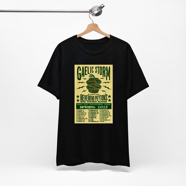Gaelic Storm Roll Out The Barrel Tour Spring 2025 Poster Shirt
