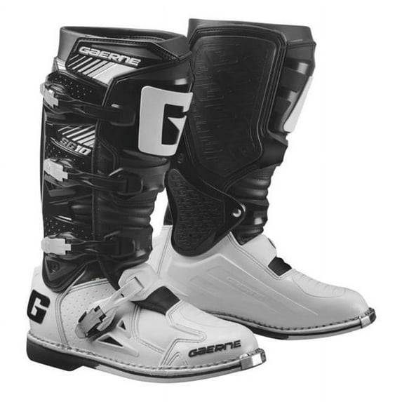 Gaerne SG10 Mens MX Offroad Boots Black/White 10.5 USA