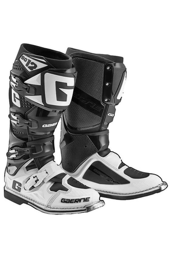 SG12 LE Mens MX Offroad Boots White/Black 7 USA