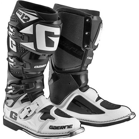 Gaerne SG12 LE Mens MX Offroad Boots White/Black 9 USA