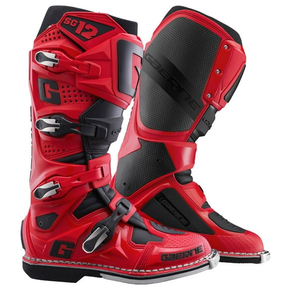Gaerne SG12 Mens MX Offroad Boots Red/Black 13 USA