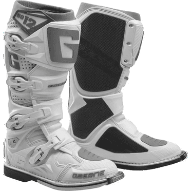 Gaerne SG12 Mens MX Offroad Boots White/Silver 8 USA