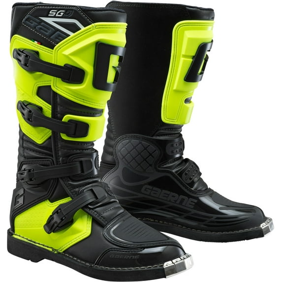 Gaerne SG12 Youth MX Offroad Boots Fluo Yellow 4 USA