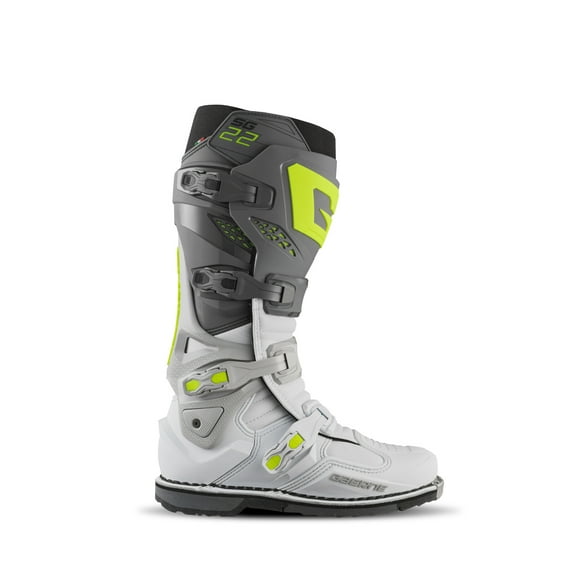 Gaerne SG22 Mens MX Offroad Boots Anthracite/White/Gray 12 USA