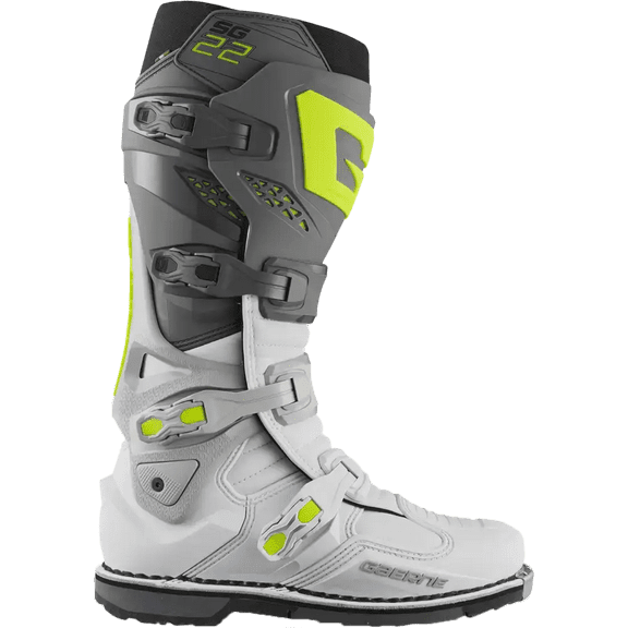 Gaerne SG22 Mens MX Offroad Boots Anthracite/White/Gray 7 USA